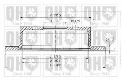 QUINTON HAZELL bdc4349 -  Тормозной диск